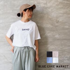 ブルーレイクマーケット Tシャツ レディース BLUE LAKE MARKET ラウンドスリット Tee DANO B-421017 ロゴTシャツ カジュアル ナチュラル｜headfoot