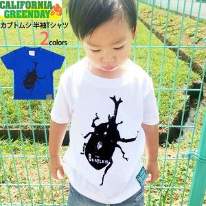 CALIFORNIA GREENDAY カリフォルニアグリーンデイ カブトムシ 半袖Tシャツ CGT-009 キッズ 新作 半袖 TEE Tシャツ 男の子 カジュアル 昆虫｜headfoot