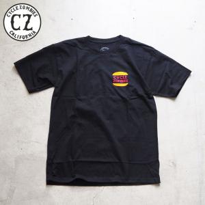 サイクルゾンビーズ Tシャツ メンズ 半袖 CYCLE ZOMBIES BURGER Standard S/S T-Shirt CZ-MTSS-012 半袖Tシャツ プリント バーガー ハンバーガー｜headfoot