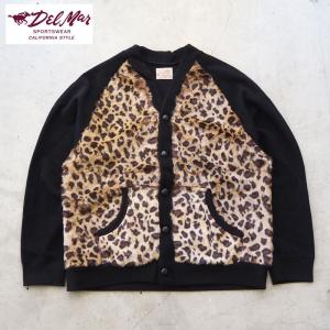 デルマースポーツウエアー カーディガン DEL MAR sportswear Animal cardigan DM22F00400 メンズ レディース デルマー ヒョウ柄 レオパード アニマル｜headfoot