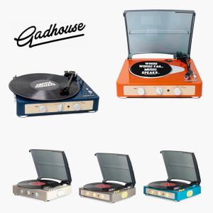 ガドハウス レコードプレーヤー Gadhouse ブラッド レトロ レコード プレーヤー GAD001 ターンテーブル オーディオ オールインワン スピーカー内蔵｜headfoot