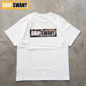 グリップスワニー Tシャツ 半袖 RIP SWANY メンズ BOX LOGO TEE GSC-71 ボックスロゴ プリント カモフラ カモ柄 迷彩 キャンプ アウトドア｜headfoot