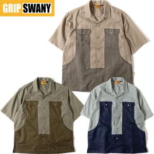 GRIP SWANY グリップスワニー シャツ 半袖 ヘンプシャツ HEMP SHIRT GSS-38 メンズ 半袖シャツ ヘンプ 綿麻 ワーク アウトドア キャンプ｜headfoot