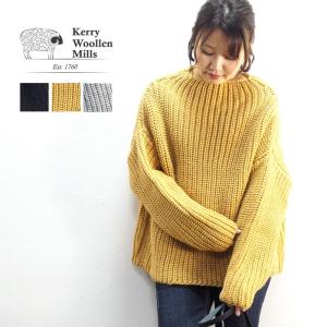 ケリーウーレンミルズ ニット セーター レディース 長袖KERRY WOOLLEN MILLS KW018-011 HC Bottle Neck KW024060 ボトルネック｜headfoot