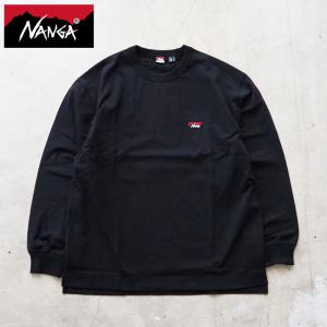 NANGA ナンガ ロンT メンズ エコハイブリッド ボックスロゴ エンブロイダリー ロングスリーブティー NW2411-1G803-A Tシャツ 長袖｜headfoot