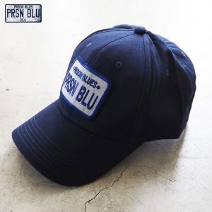プリズンブルース キャップ PRISON BLUES NAVY LOGO BASEBALL CAP PRBS755 メンズ otto 帽子 サイズ調節可能 ベルクロ ロゴ｜headfoot