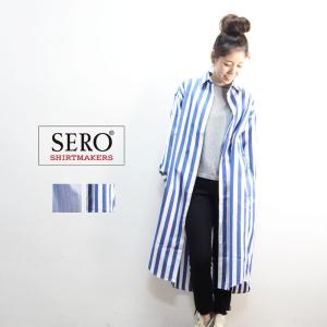 SERO セロ レディース シャツ ワンピース LADIES SHIRTS OP SR191ST11112 シャツワンピース 長袖ワンピース｜headfoot