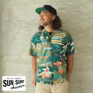 サンサーフ アロハシャツ SUN SURF KEONI OF HAWAII "ISLAND MEMORY" by JACK SOREN SS38932 ケオニ・オブ・ハワイ ジャック・ソレン ハワイアンシャツ｜headfoot