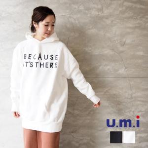 u.m.i ユーエムアイ ロゴパーカー umi レディース プルオーバー パーカー Y-0907A 長袖 スウェット トレーナー カジュアル 大人カジュアル シンプル｜headfoot