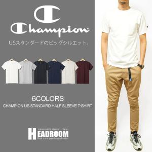 チャンピオン Tシャツ メンズ アメカジ 半袖Tシャツ ビッグシルエット Champion クルーネック 無地 US規格 カットソー ポイント消化｜headroom