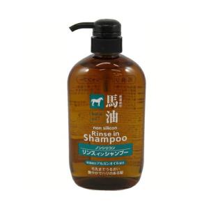 熊野油脂 馬油リンスインシャンプー ポンプ 600ml×1個の商品画像
