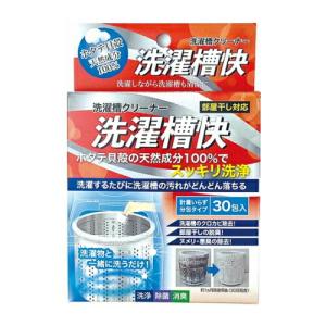 洗濯槽クリーナー 洗濯槽快 30g 10個セット ホタテ貝焼成カルシウム100