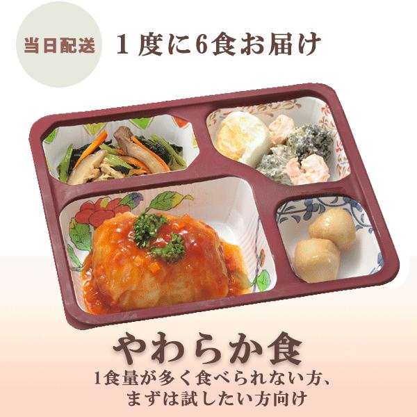 高齢者向け 宅配 冷凍 弁当 やわらか食 【お試し6食セット】