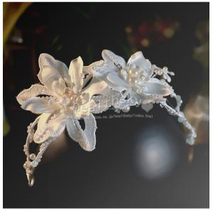 ウエディング 発表会 披露宴 パール  髪飾り ヘッドドレス