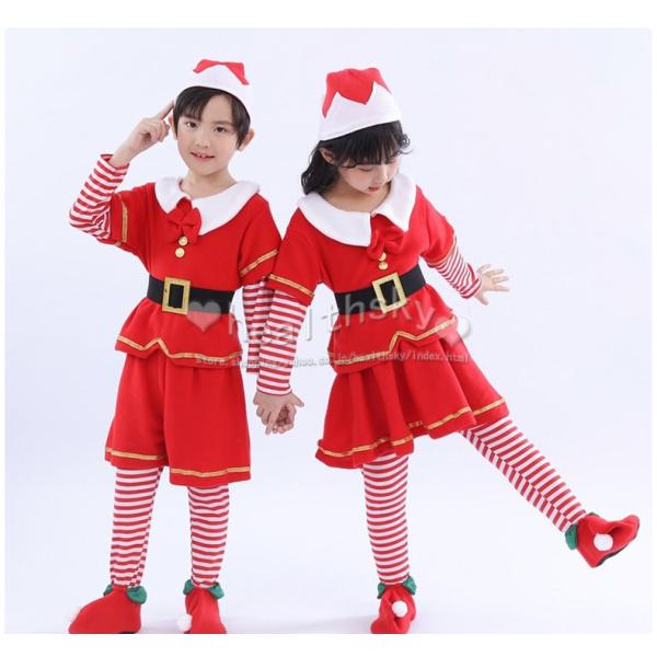 2022キッズ クリスマス衣装 子供服 クリスマス ピエロ サンタ コスプレ サンタクロース衣装 仮...