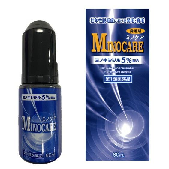 【第1類医薬品】ミノケア Minocare 発毛 育毛剤 60ml ミノキシジル5％配合 代引き不可