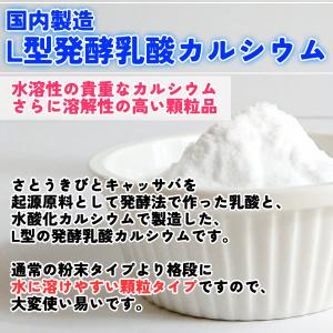 国内製造L型発酵乳酸カルシウム500g 顆粒タ...の詳細画像3