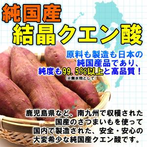 純国産 クエン酸 結晶 120g 食用 食品添...の詳細画像3