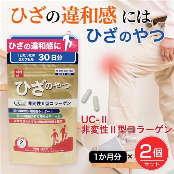 ココカラダ ひざのやつ 非変性2型コラーゲン UC-II [機能性表示食品] 60日分 60カプセル...
