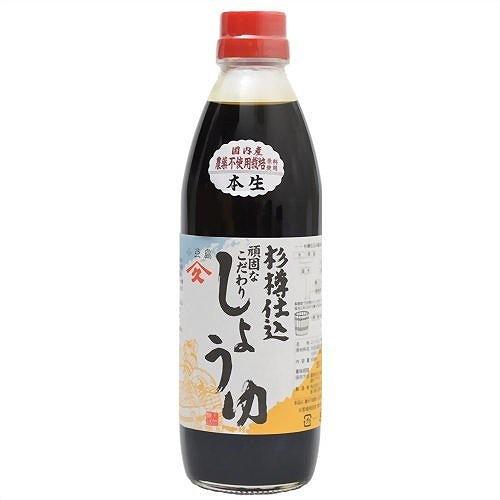 杉樽仕込 頑固なこだわり醤油 本生 濃口醤油 500ml - ヤマヒサ