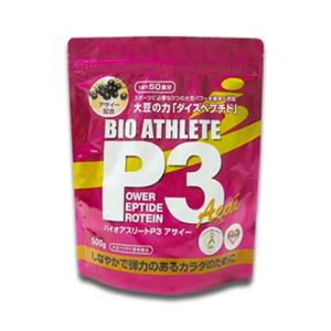 大豆ペプチドプロテイン バイオアスリートP3 アサイー 500g - ピィアイシィバイオ｜healthy-good