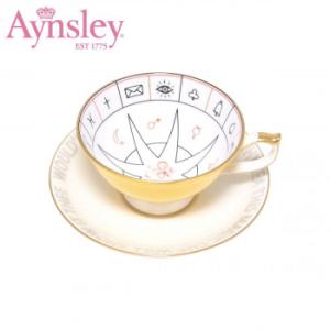 Aynsley(エインズレイ)　ネルロス　フォーチュンテリング　ティーカップ＆ソーサー(C/S)　イエロー　NLRS00005C｜healthy-living