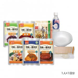 アルファフーズ UAA食品　美味しい防災食　セットアルファセット(1人×1日分)　保存水有り BA5