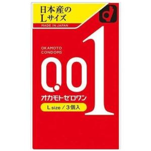 6箱まで送料198円「追跡可能メール便」コンドーム オカモト ゼロワンＬサイズ 0.01ミリ ３個入