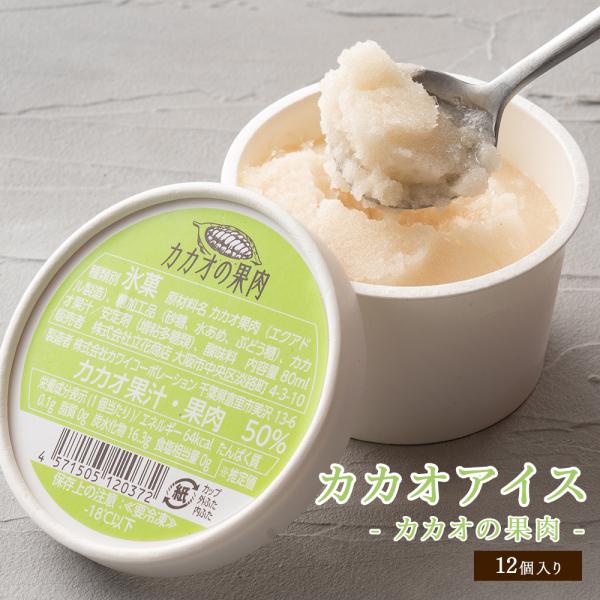 カップアイス カカオの果肉 80ml×12個入 送料無料 低カロリー 低脂質 スイーツ ダイエット ...