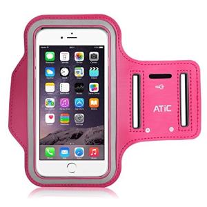 ATiC iPhone 6 4.7インチ 汗プルーフ透明樹脂製スポーツアームバンド MAGENTA｜healthysmile