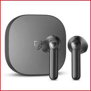 ワイヤレスイヤホン 正規仕入れ SOUNDPEATS TrueAir2+ ワイヤレス充電 QCC3040チップセット搭載 低遅延ゲーミングモード Bluetooth5.2 インナーイヤー型 (黒）