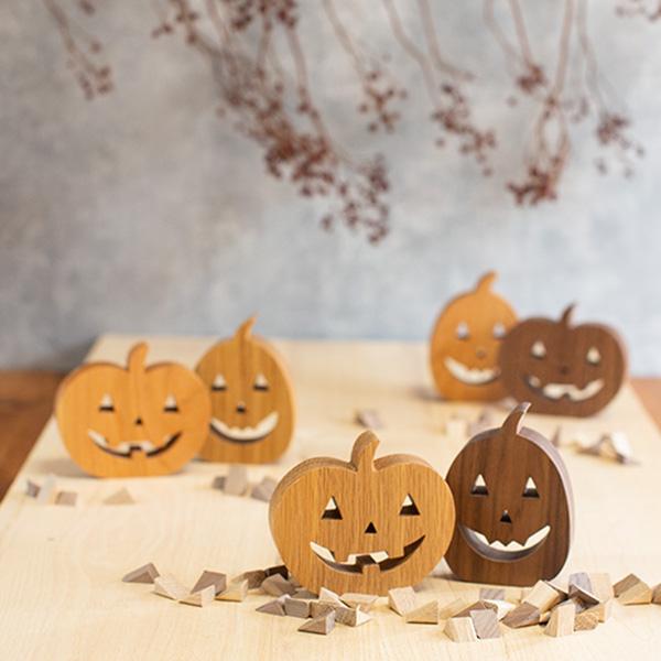ハロウィン 飾り かぼちゃ 置物 ナチュラル 木製 かぼちゃ 置物 おしゃれ 北欧インテリア 雑貨 ...