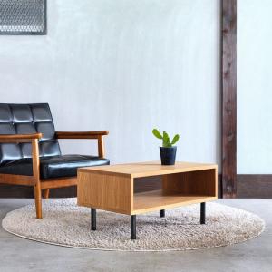 木製ローテーブル オーク材 ローテーブル シンプル オーク材 木製 幅70cm 無垢材 収納 日本製