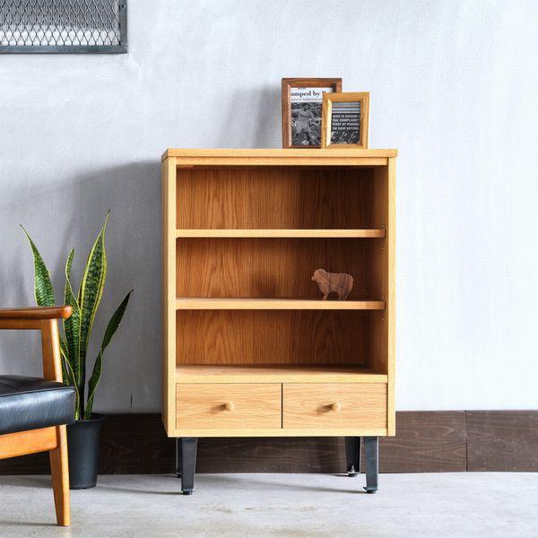 オープンキャビネット 無垢×アイアン｜オーク ブラックアイアン キャビネット 無垢材 木製キャビネッ...