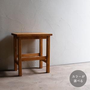 アイアン スツール｜無垢材×アイアン 高さ42cm オーク材 イス 木製