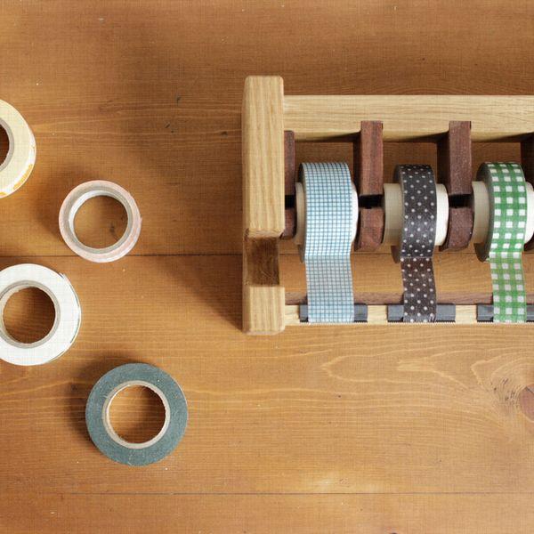 マスキングテープカッター｜全３種類 テープカッター マスキングテープ 木製 無垢材 ナチュラル おし...