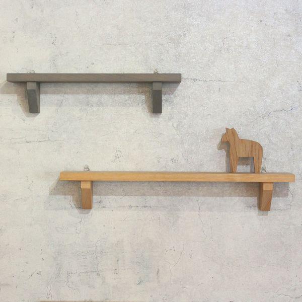 ウォールシェルフ Ｌサイズ×Ｓサイズセット｜壁掛け 棚 吊り 金具付き ナチュラル ウォールデコ く...