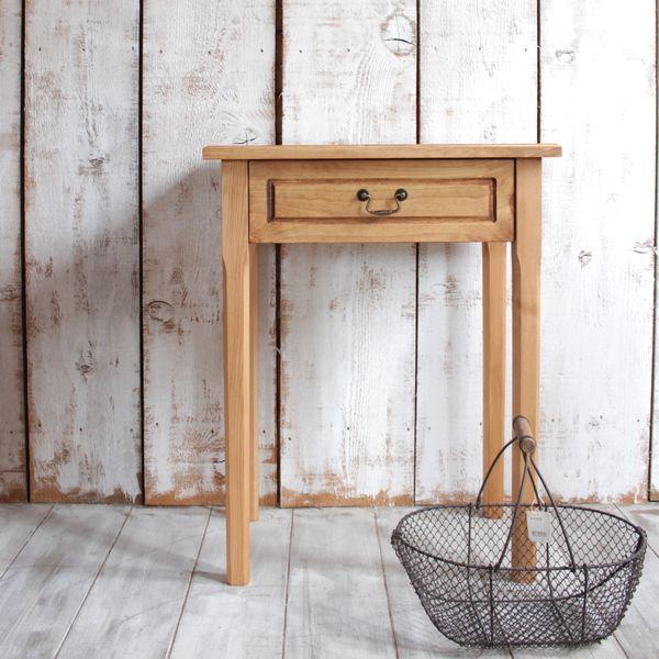 ミニテーブル ワイドタイプ パイン材｜サイドテーブル 引き出し付き リビングボード コンソール 電話...
