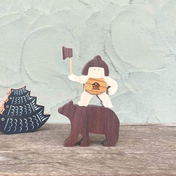 金太郎と熊 オブジェ｜ こどもの日 飾り コンパクト おしゃれ 五月人形 端午の節句 初節句 インテ...