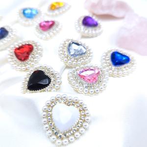 【K-105】シルバー パール ハート ハンド...の詳細画像1