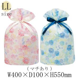 ラッピング ギフト袋 巾着バッグ ポライト グリタリング LLサイズ 1枚入 ピンク ブルー / バレない梱包 簡単 ラッピング用品 ラッピング材 記念日