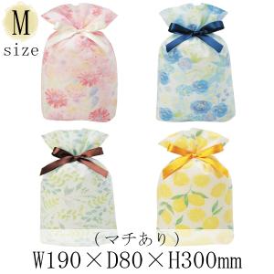 ラッピング ギフト袋 巾着バッグ ポライト Mサイズ 1枚入 ピンク ブルー グリーン レモン / バレない梱包 簡単 ラッピング用品 ラッピング材 記念日