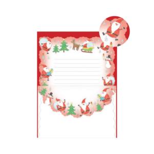Xmas レターセット クルールクレール あわてんぼうサンタ CL-015