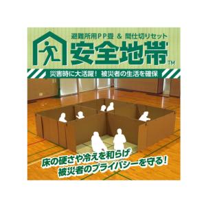 【メーカー直送品】母の日 プレゼント ギフト 介護 災害 非常 防災 仕切り 避難所 設置 プライバシー 仕切り付き防災畳 安全地帯 / 200×200×100cm用 / 739044｜heartcare