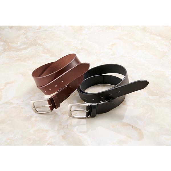 栃木レザー 肉厚一枚革ベルト ベーシック ベルト メンズ 男性用 紳士用 メンズベルト 牛革 レザー...