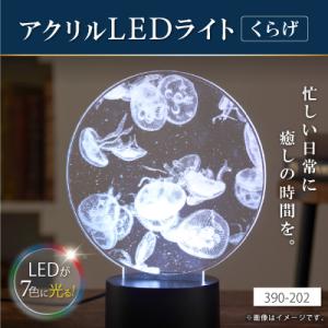 アクリルLEDライト くらげ オブジェ 置き物 間接照明 インテリアライト アクリルLED照明 アク...