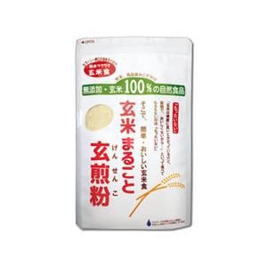 玄米食品（有）山川 玄米まるごと玄煎粉 500g マクロビオティック 玄米 焙煎 北海道産 日本製 国産 うるち玄米 焙煎玄米 粉末 パウダー｜heartdrop