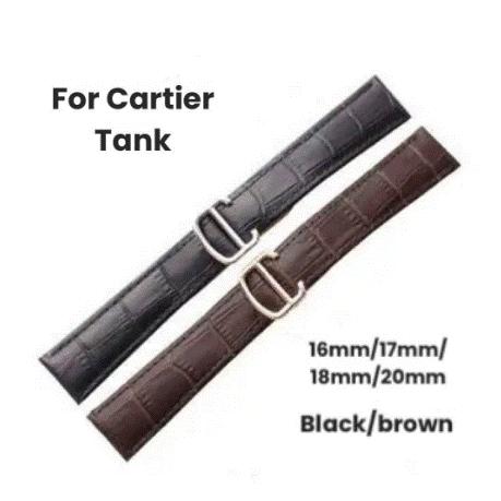 腕時計 レザーベルト カルティエ タンク対応 互換 交換 バンド 16 17 18 20mm バック...