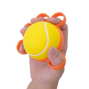リハビリボール シリコン 黄 硬め 中級 トレ...の詳細画像2