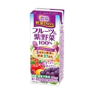 農協　Days　フルーツ&amp;紫野菜100%　200ml×18本